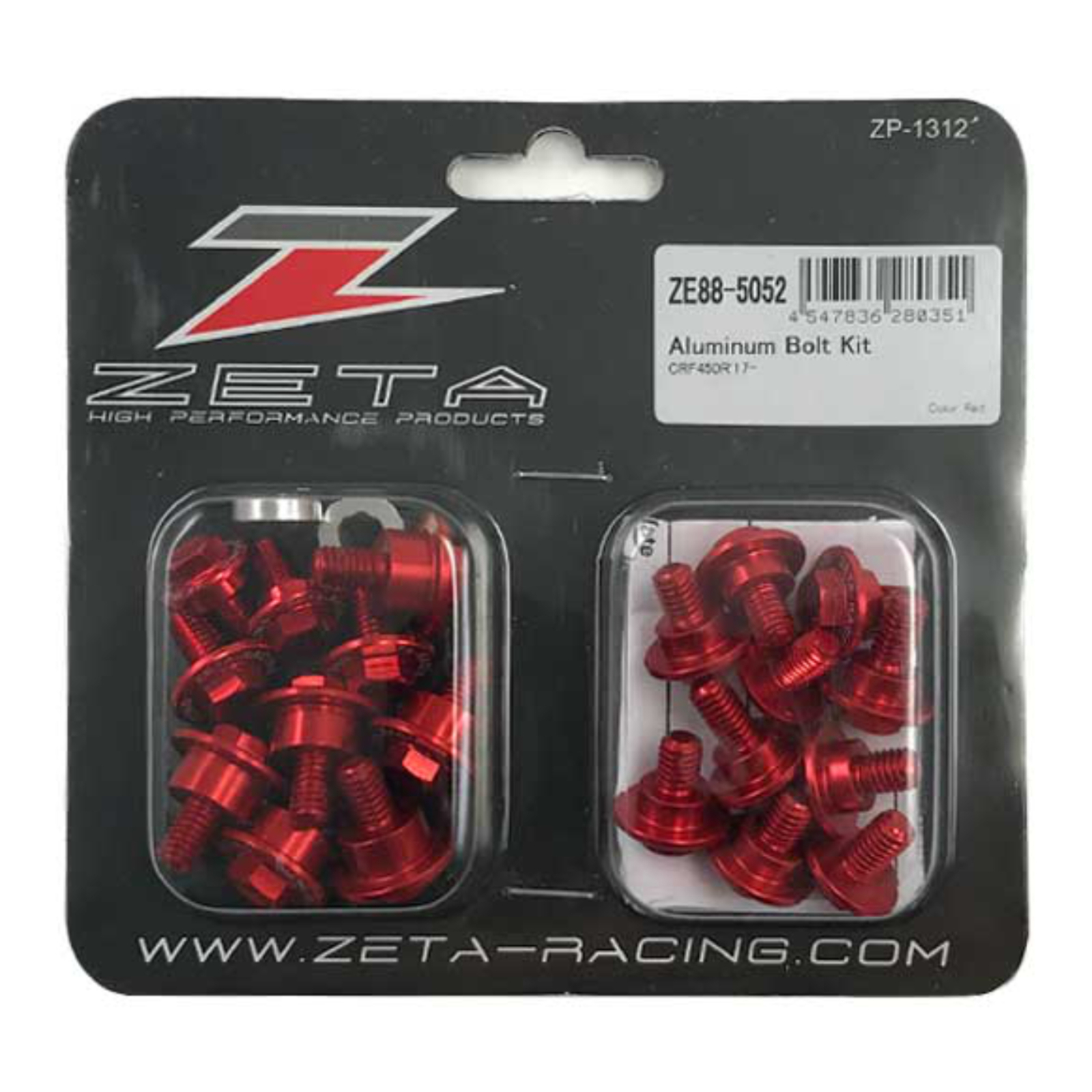 ZETA ALUMINUM BOLT SET FOR PLASTICS CRF250R'18, CRF450R'17 — Bike Torque