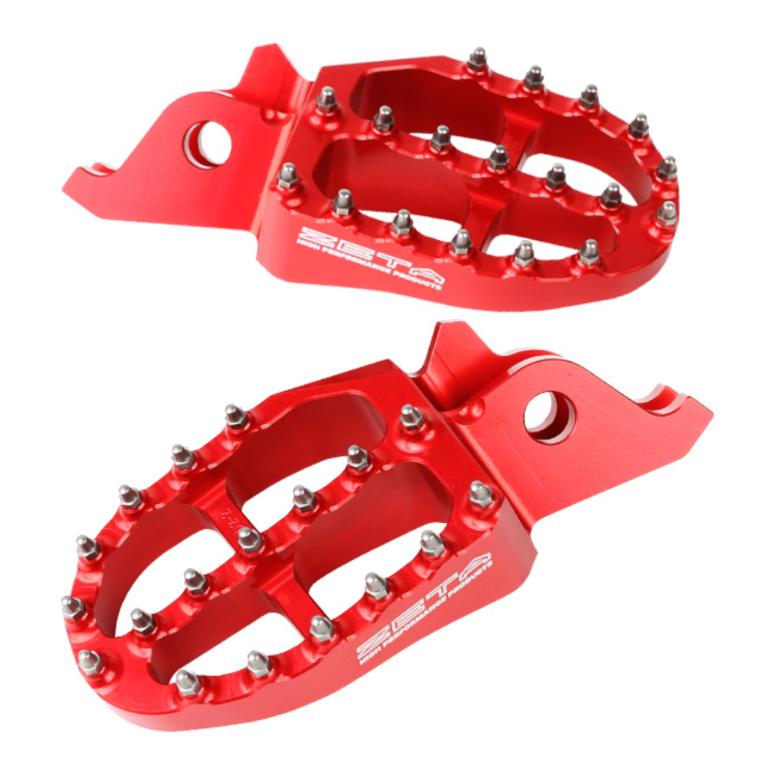 ZETA ALUMINUM FOOTPEGS CRF250/450,CRF250L/M/RALLY RED — Bike Torque