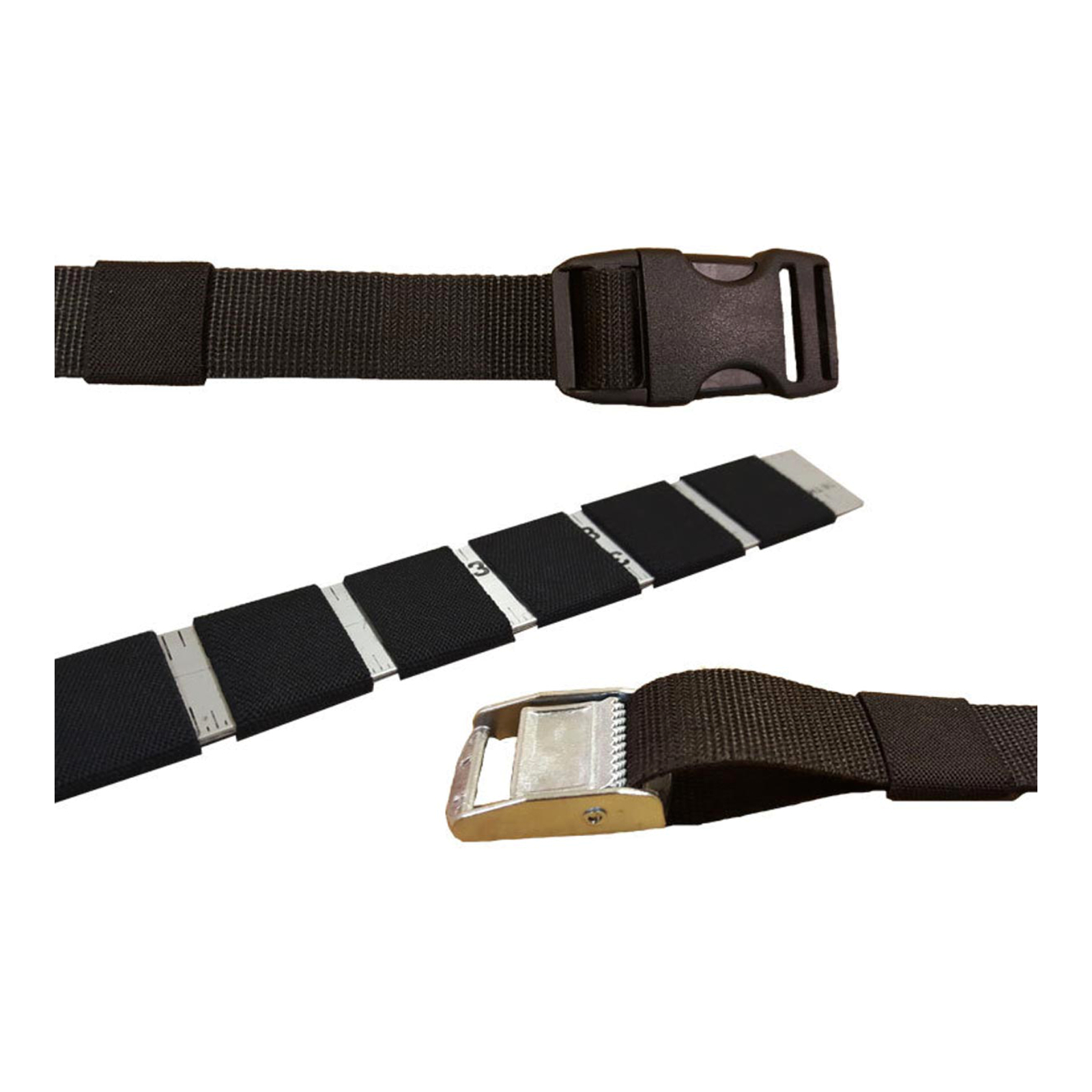 5-Pack Elastic Belt Loop Keepers - Nylon Belt Holder For Men & Women - Black Buckle Rings (3.5x2cm)