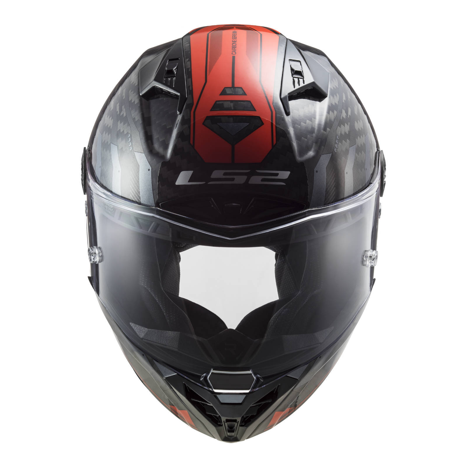 LS2 FF805C Thunder Carbon Sputnik Helmet - Metal / Red – LS2 Helmets ...