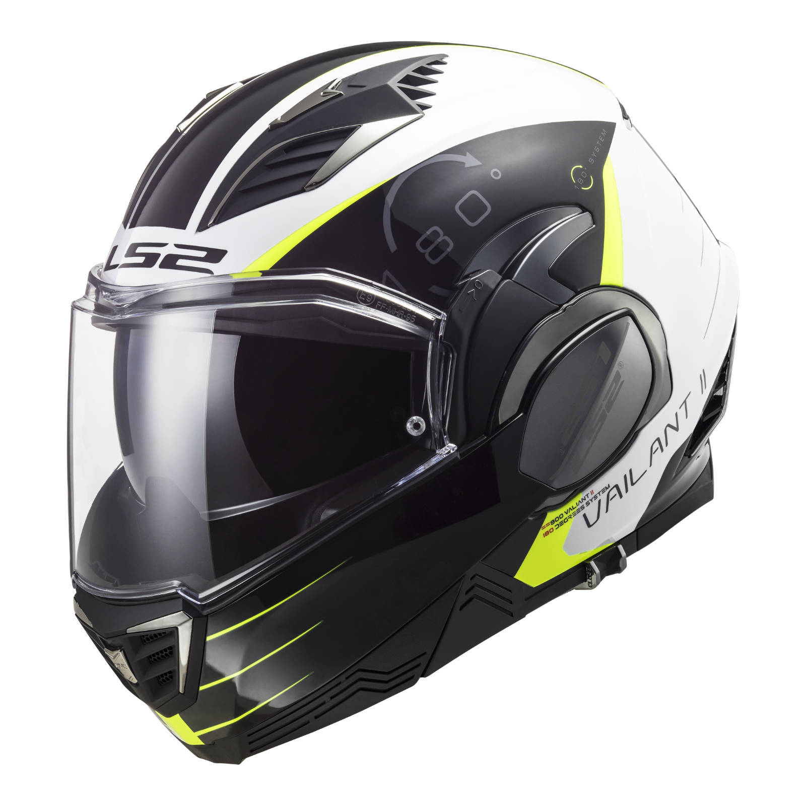 LS2 FF900 Valiant II Codex Helmet - White / Black – Casbolts Motorcycles