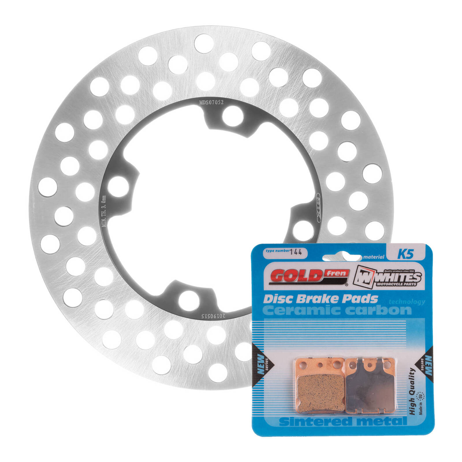 BRAKE DISC & PAD FRONT KIT YAM YFM350FA BRUIN 0406 — Bike Torque