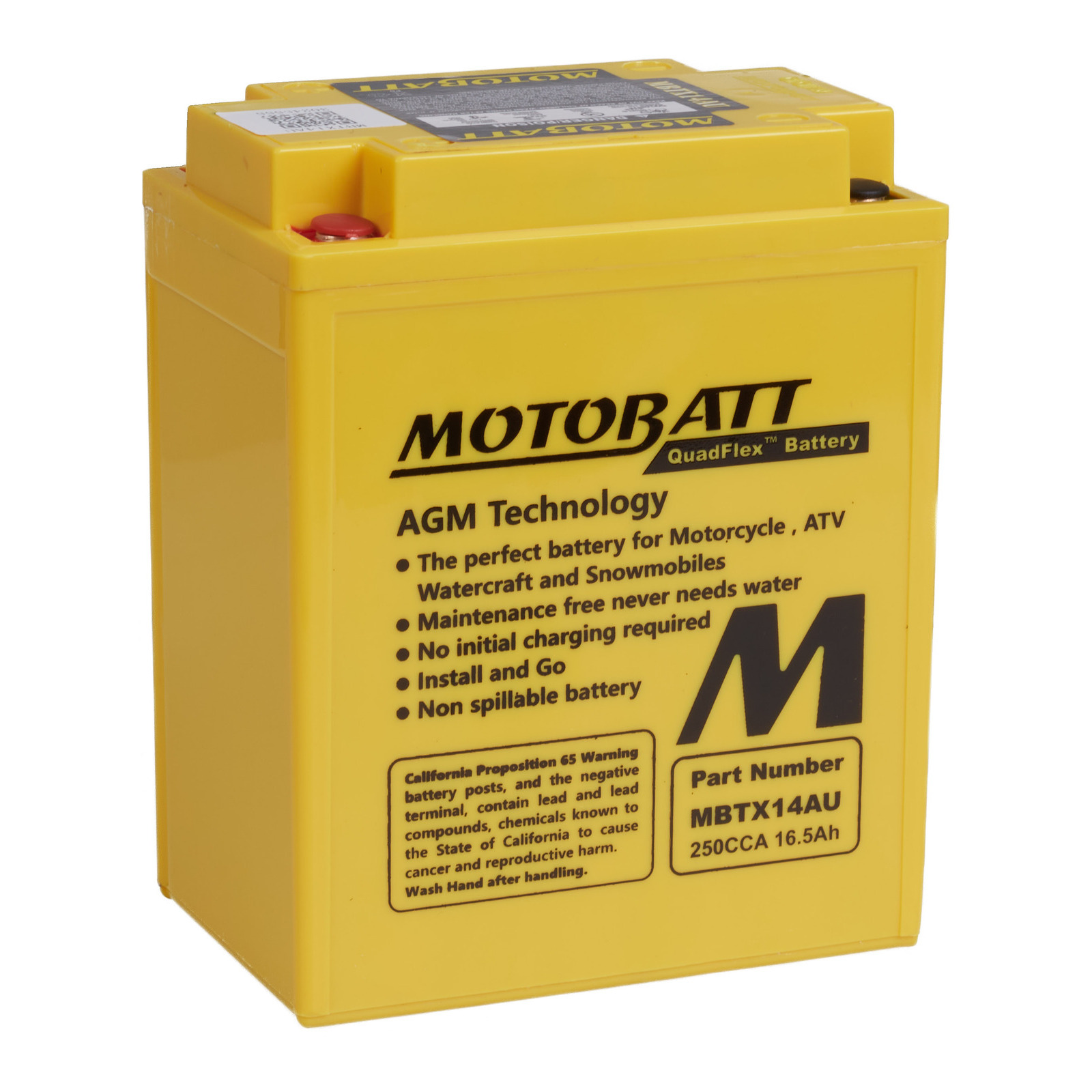 Motobatt Battery Quadflex Agm Mbtx14au — Bike Torque 6275