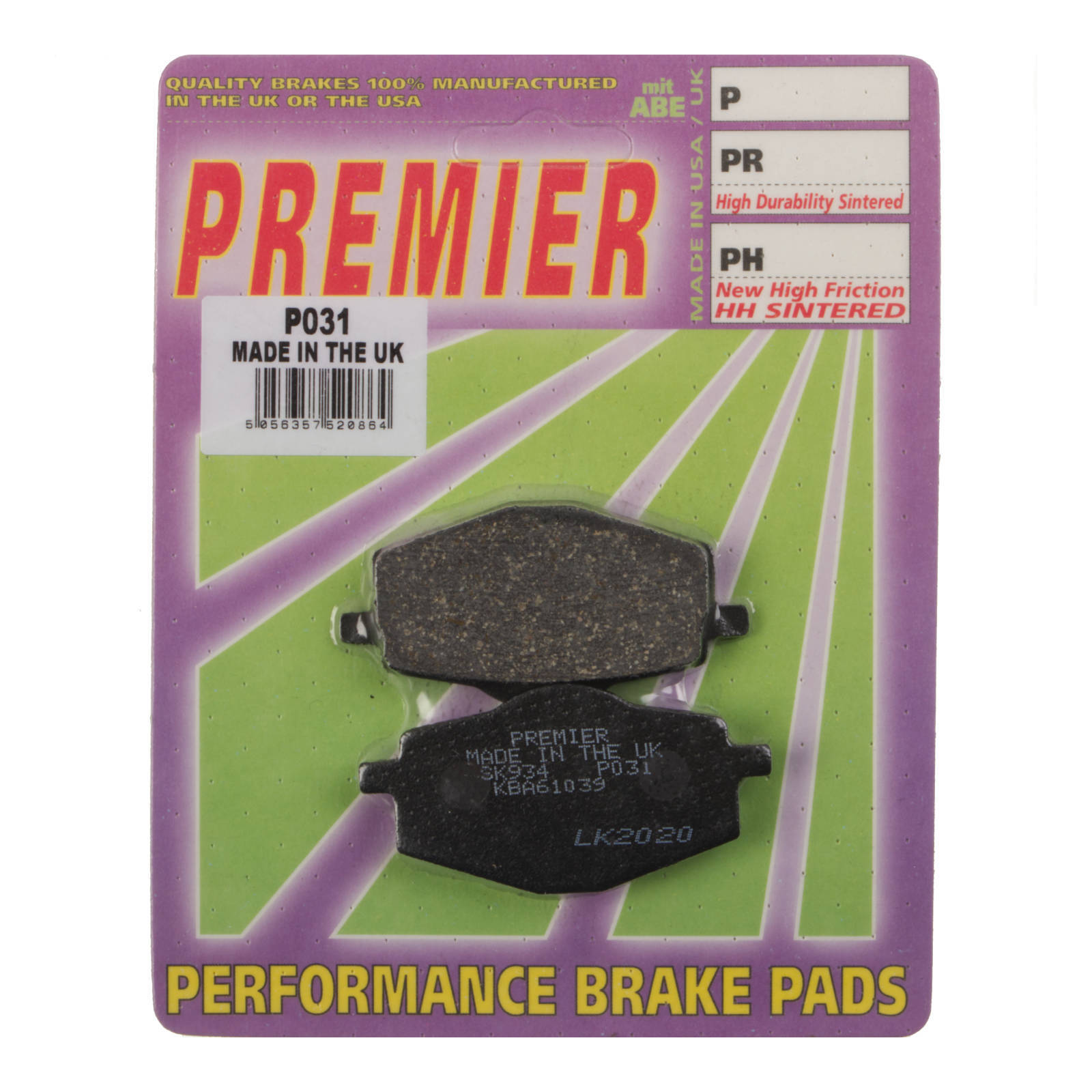 Premier Brake Pads - P-SC Organic Scooter