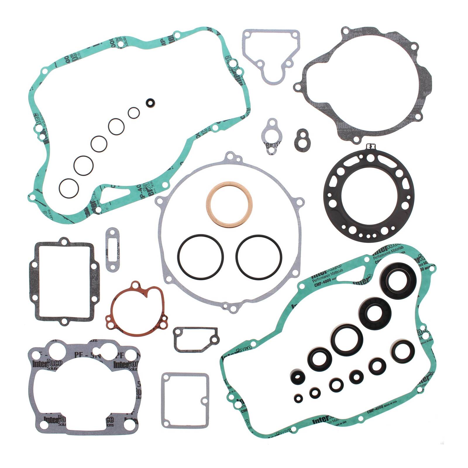 VERTEX COMPLETE GASKET SET W/ OIL SEALS KAWASAKI — Bike Torque